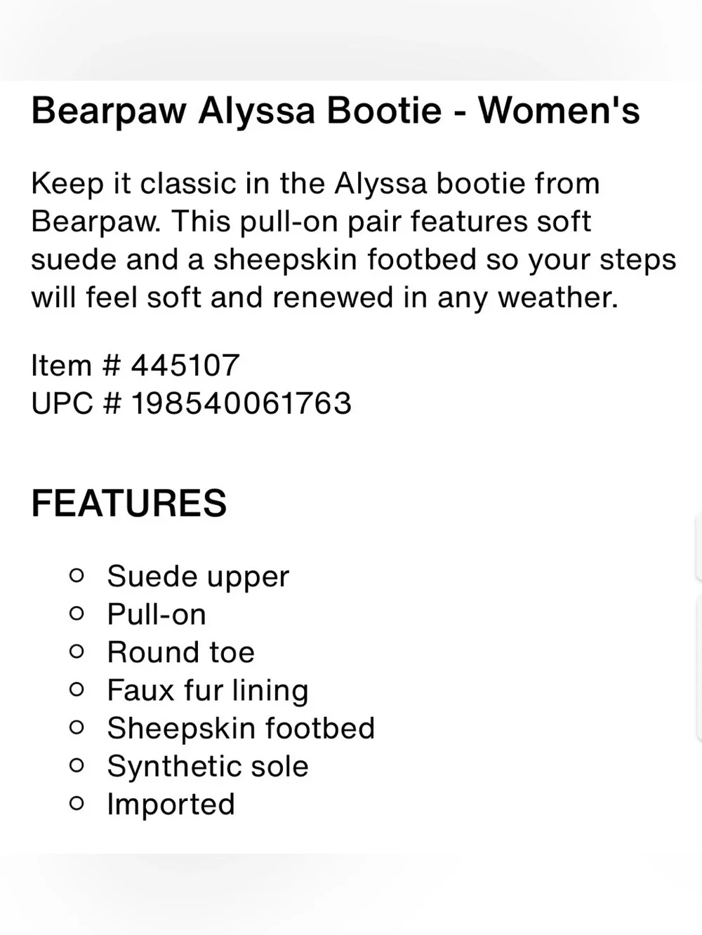 BearPaw Alyssa Pull On Short Suede Bootie Medium Grey NWOB